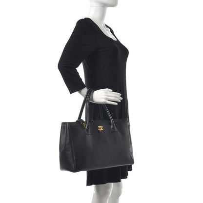 Chanel Calfskin Cerf Executive Shopper Tote Black 3 of 11