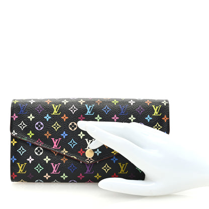 Louis Vuitton LOUIS VUITTON Monogram Multicolor Sarah Wallet NM Black Grenade 2 of 8