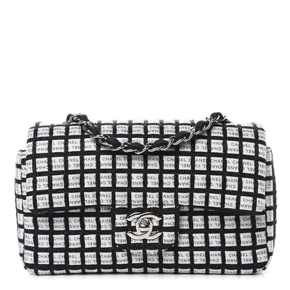 Chanel Ribbon Tweed Small Single Flap Black White 1 of 17