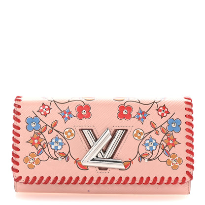 Louis Vuitton Epi Flowers Twist Wallet Rose Ballerine 1 of 7