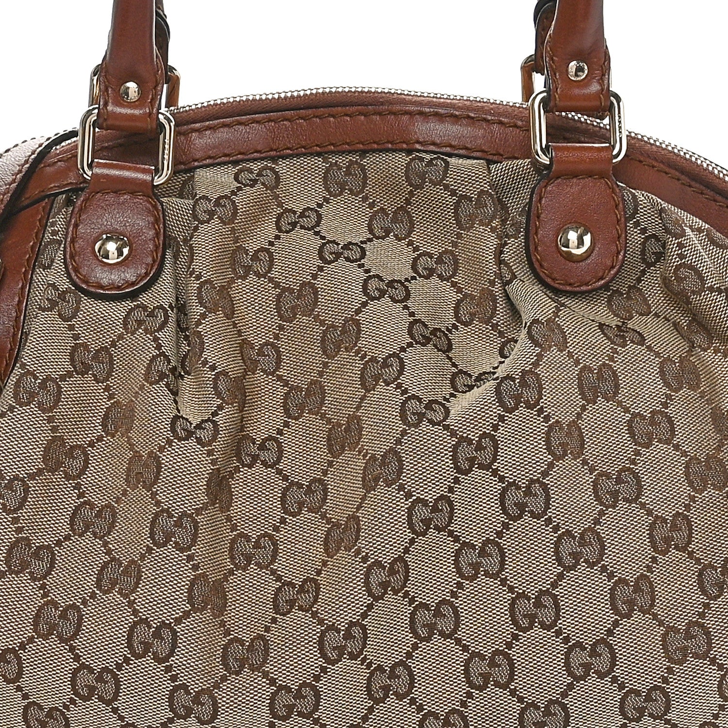 Gucci Monogram Medium Sukey Boston Brown 8 of 10