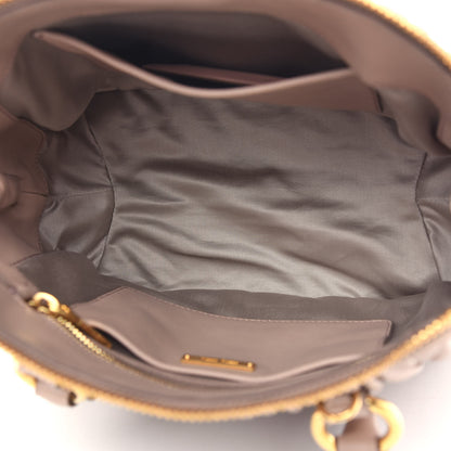 Miu Miu Nappa Matelasse Top Handle Bowler Cammeo 5 of 9
