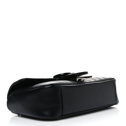 Gucci Calfskin Matelasse Monochrome Mini GG Marmont Shoulder Bag Black 4 of 10
