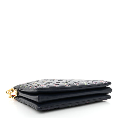 Louis Vuitton Lambskin Embossed Monogram LV Garden Coussin MM Navy Blue 4 of 10