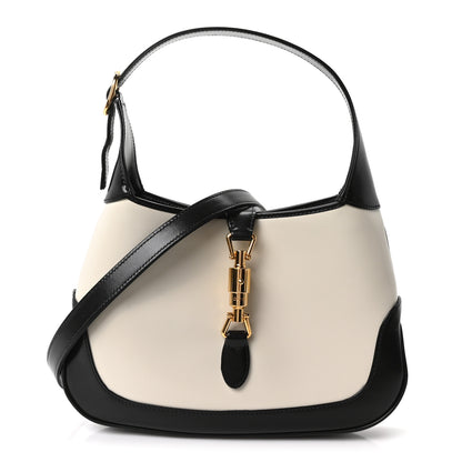 Gucci Boarded Dyana Lux Calfskin Bi-Color Small Jackie 1961 Hobo Mystic White Black 1 of 9