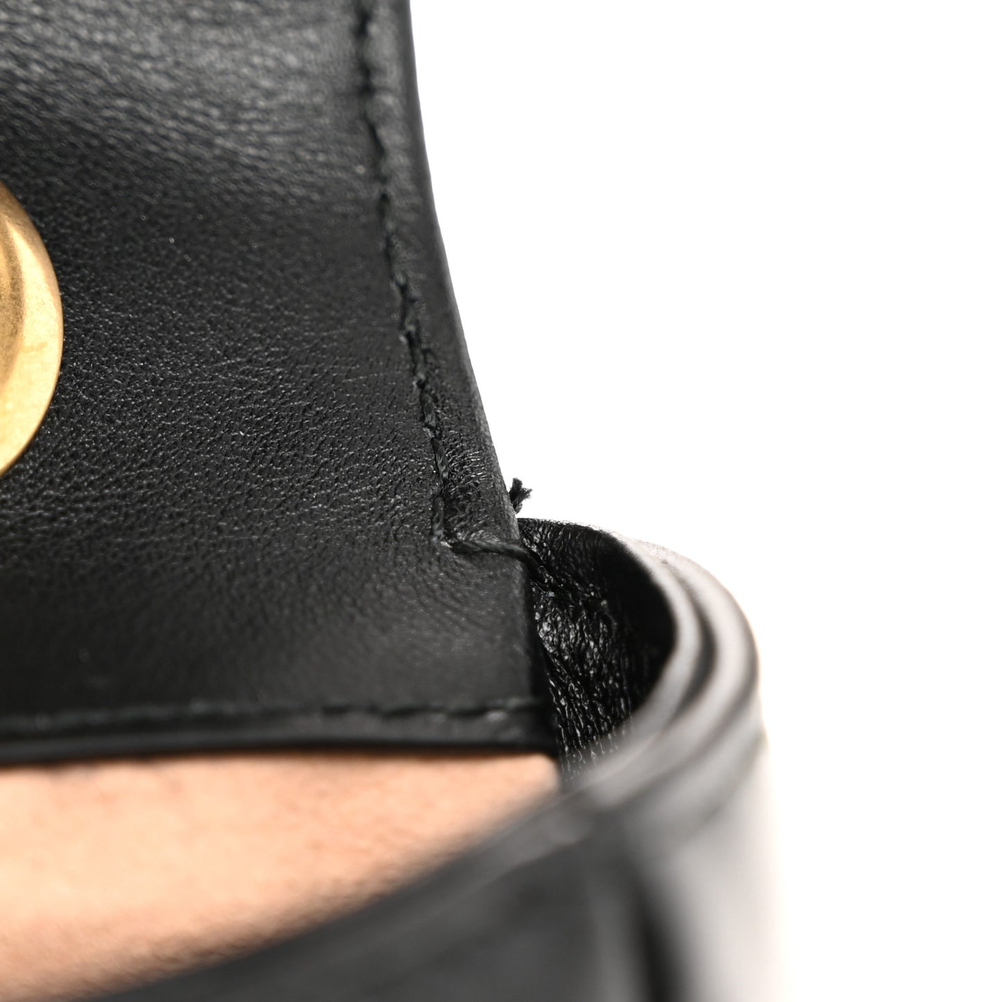 Calfskin Matelasse Mini GG Marmont Shoulder Bag Black