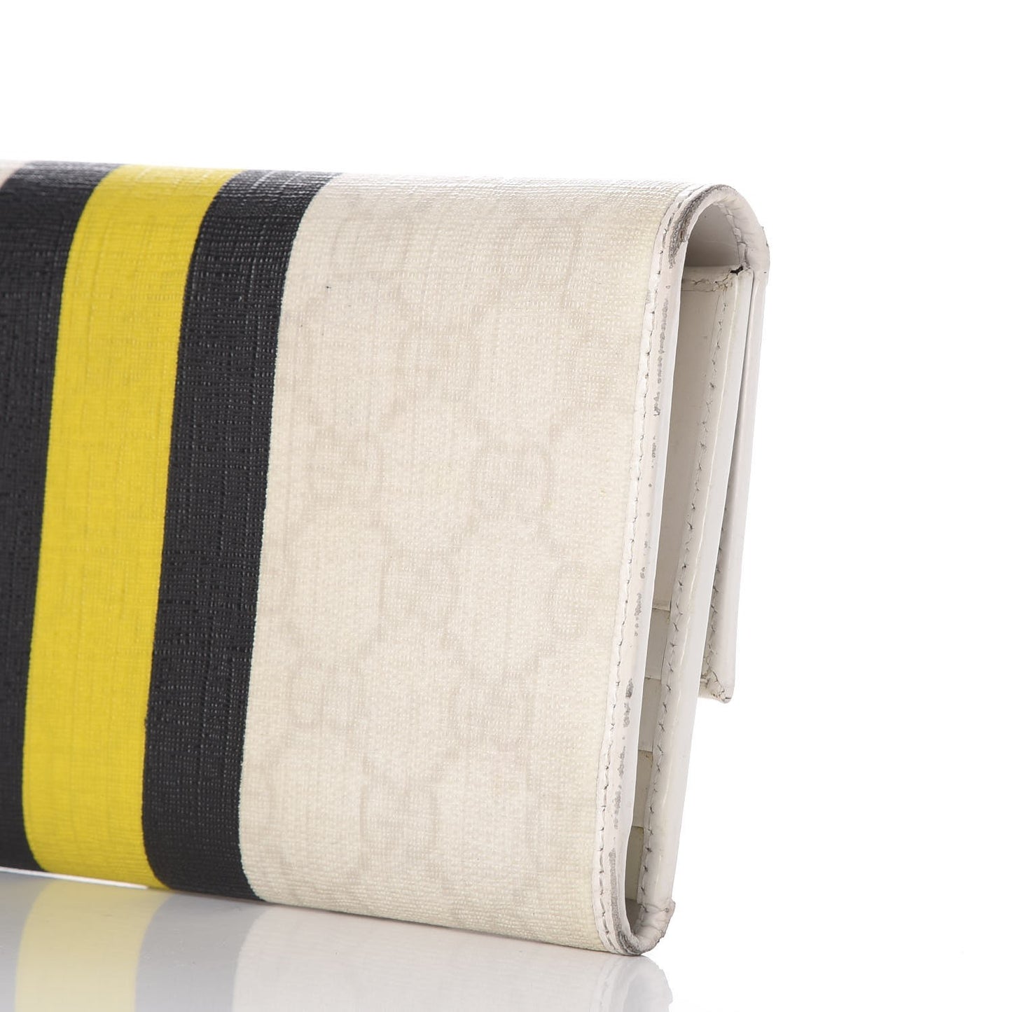 GG Plus Monogram Web Stripe Continental Wallet White