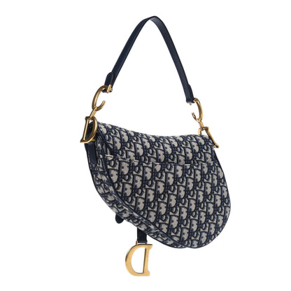 Christian Dior Oblique Saddle Bag Blue 2 of 4