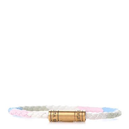 Louis Vuitton Keep It Braided Bracelet 19 Green Pink Blue White 1 of 5