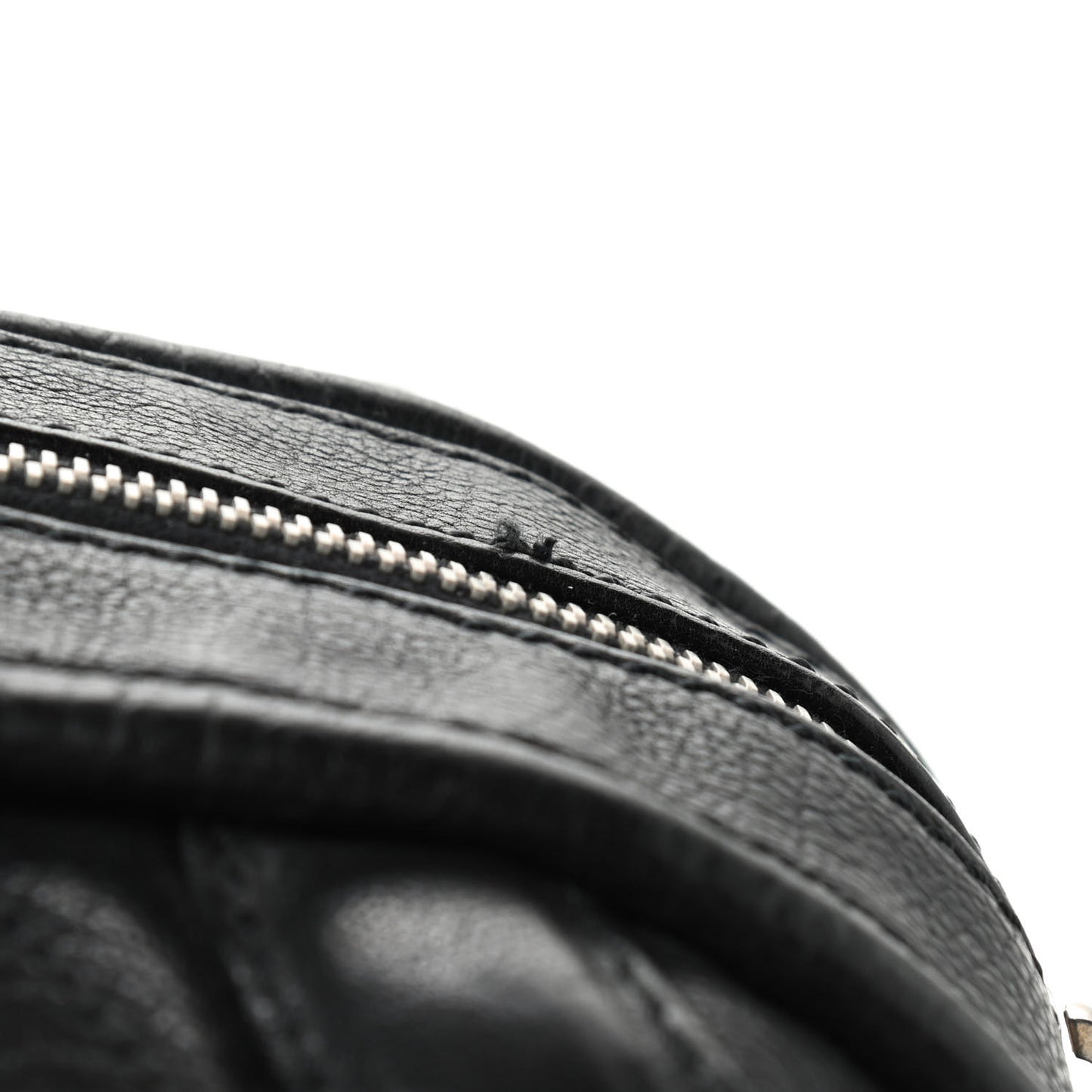Calfskin Round Bowling Bag Black