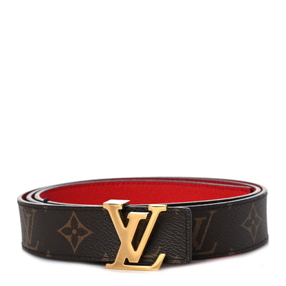 Louis Vuitton Monogram 30mm LV Initiales Reversible Belt 95 38 Coquelicot 1 of 4