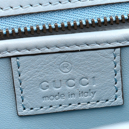 Gucci Snakeskin Small Bamboo 1947 Top Handle Bag Light Blue 7 of 14