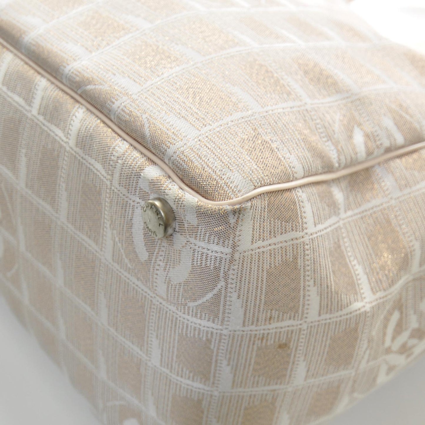 Nylon Travel Large Tote Beige