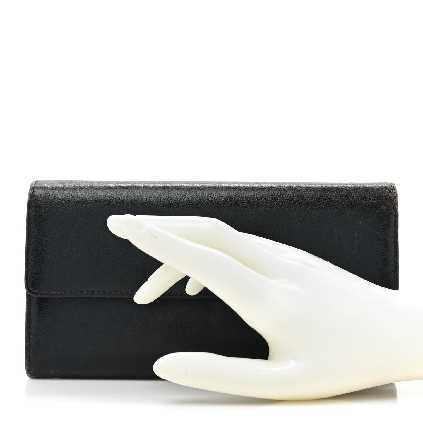 Caviar Sevruga Long Flap Wallet Navy