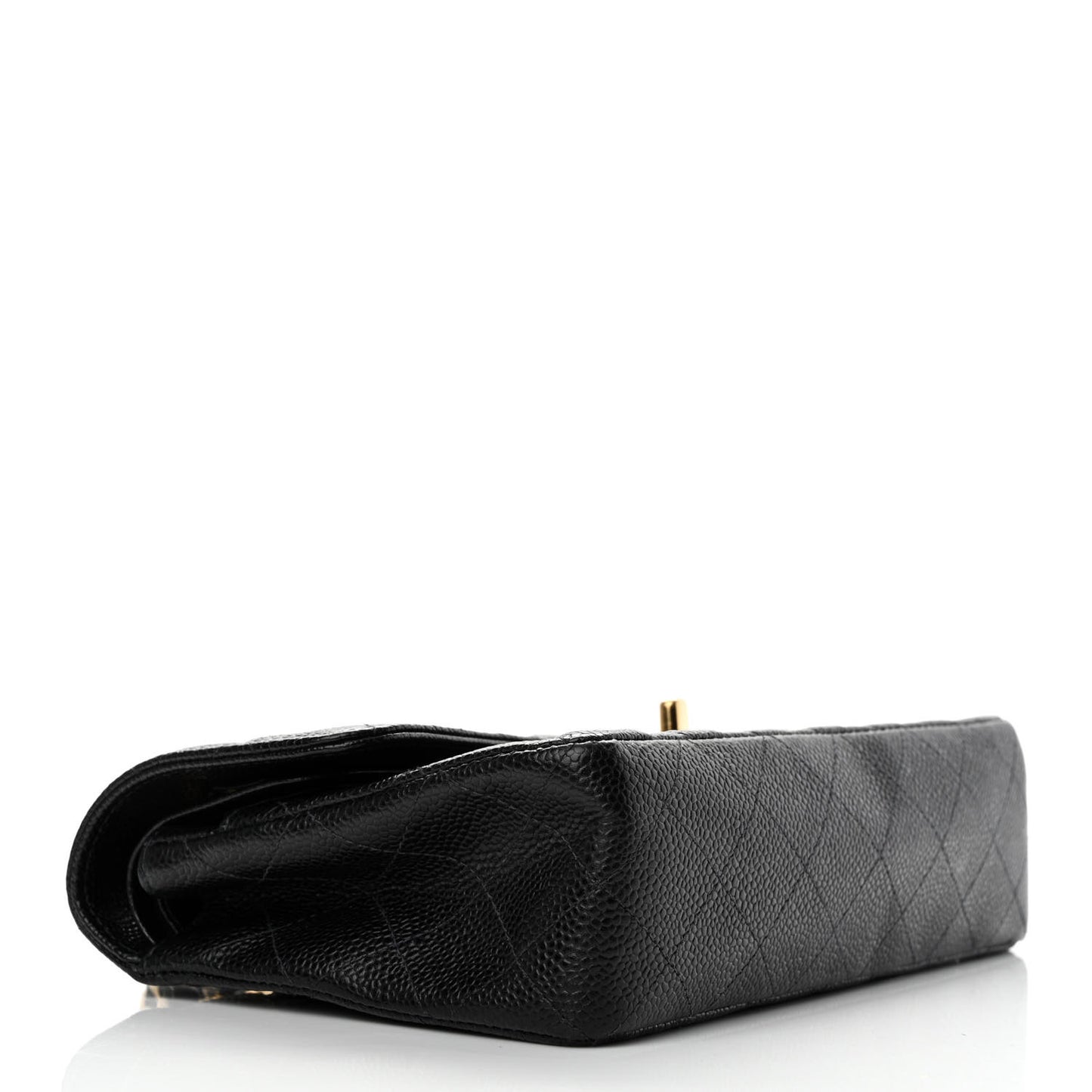 Caviar Quilted Small Double Flap Black