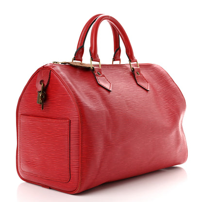 Louis Vuitton Epi Speedy 30 Castillan Red 3 of 9