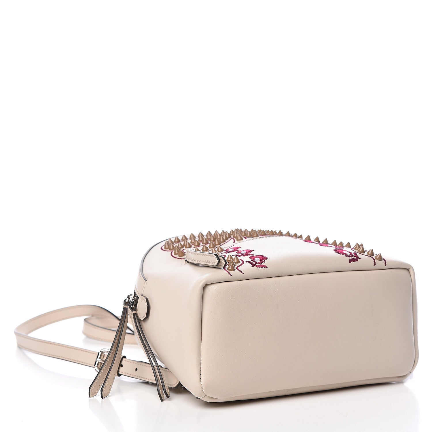 Fendi Vitello Liberty Flowers and Bows Studded Mini Backpack Camelia 4 of 13