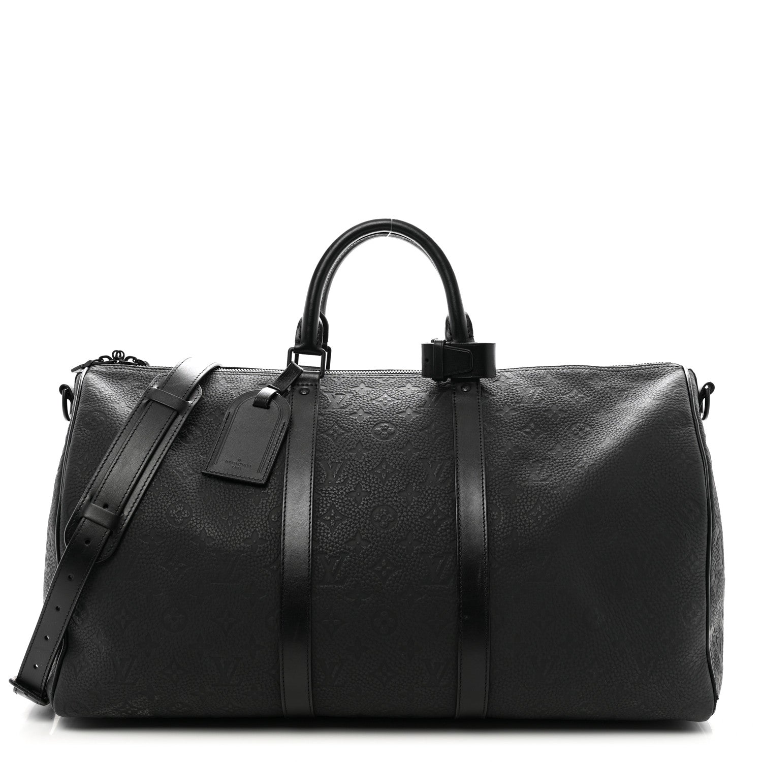 Louis Vuitton Taurillon Monogram Keepall Bandouliere 50 Black 1 of 9