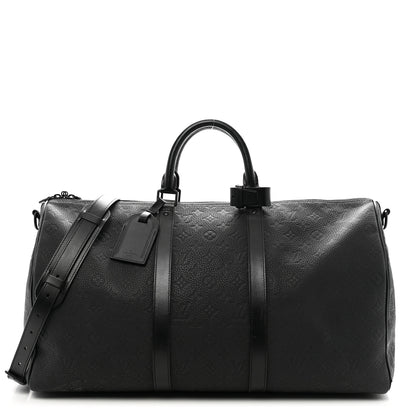 Louis Vuitton Taurillon Monogram Keepall Bandouliere 50 Black 1 of 9