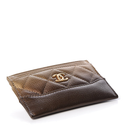 Chanel Metallic Goatskin Quilted Gabrielle Card Holder Bronze 4 of 9
