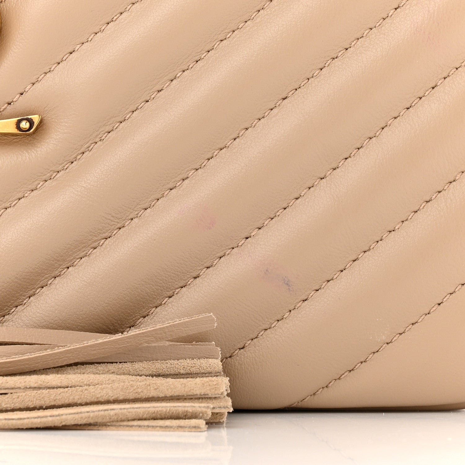 Saint Laurent Calfskin Matelasse Monogram Lou Camera Bag Dark Beige 14 of 14