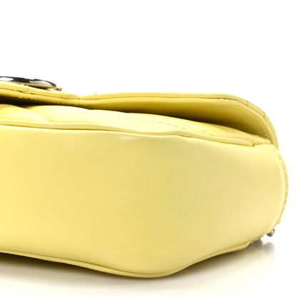 Gucci Calfskin Matelasse Super Mini GG Marmont Shoulder Bag Banana 9 of 9