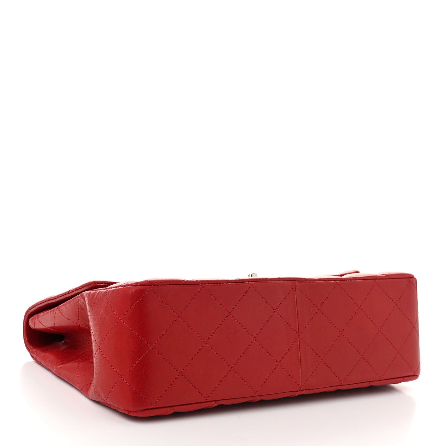 Lambskin Quilted Jumbo Single Flap Red