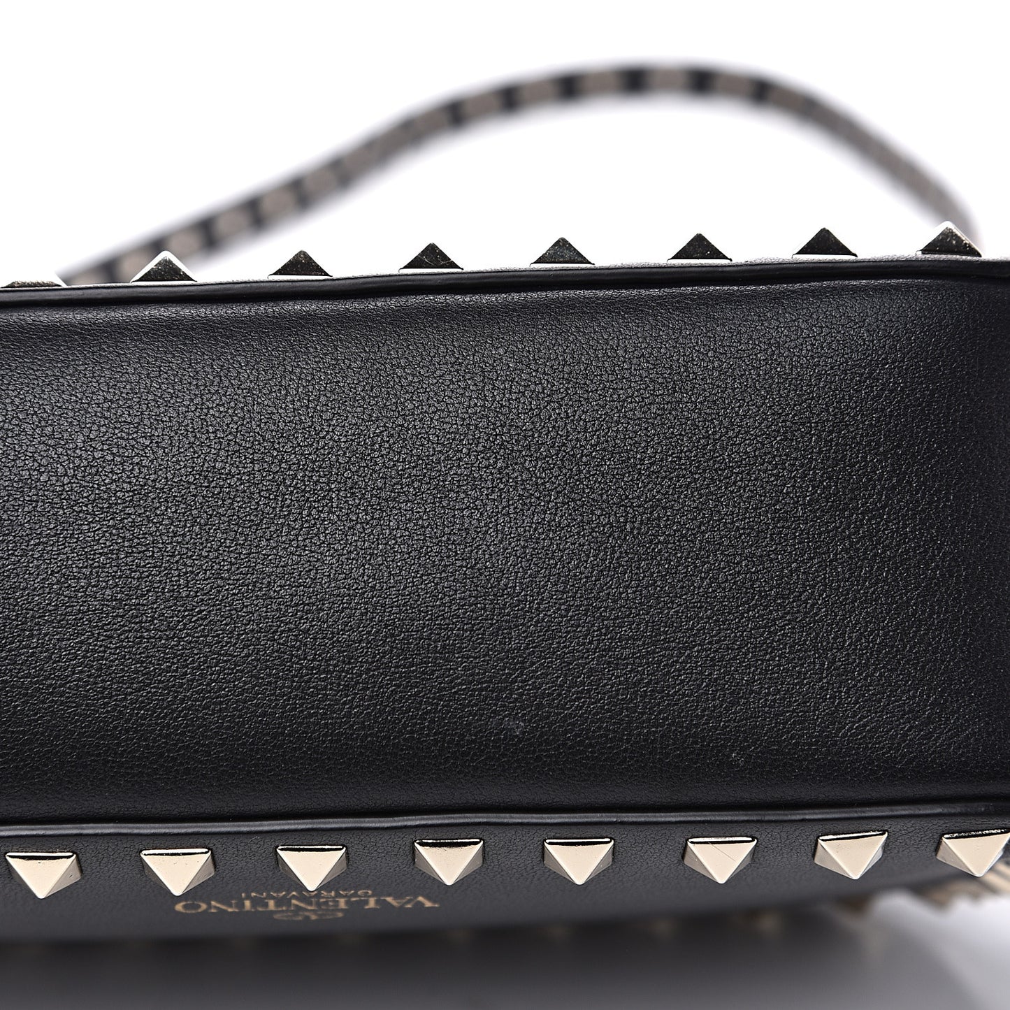 Calfskin Rockstud Camera Crossbody Bag Black