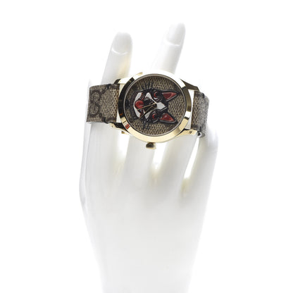 Gucci Stainless Steel Canvas 38mm G-Timeless GG Supreme Bosco Quartz Watch Brown 2 of 8