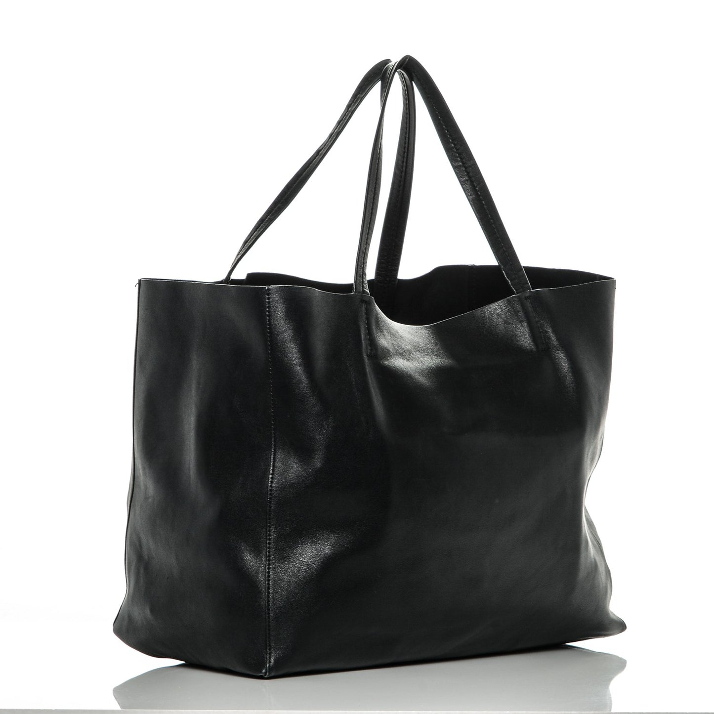 Lambskin Horizontal Cabas Black