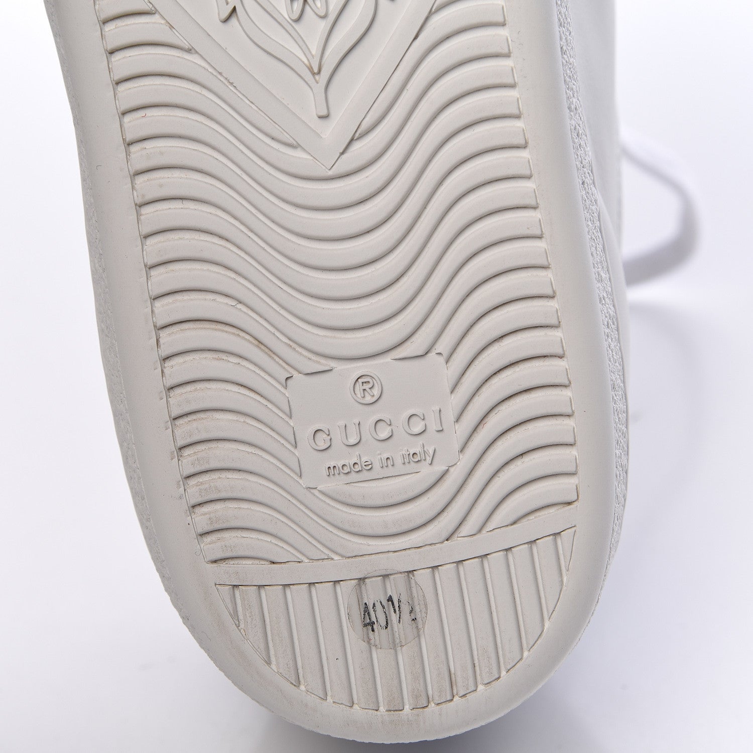 Gucci Calfskin Ayers Web Womens Ace Bow Lace Sneakers 40.5 White 8 of 15