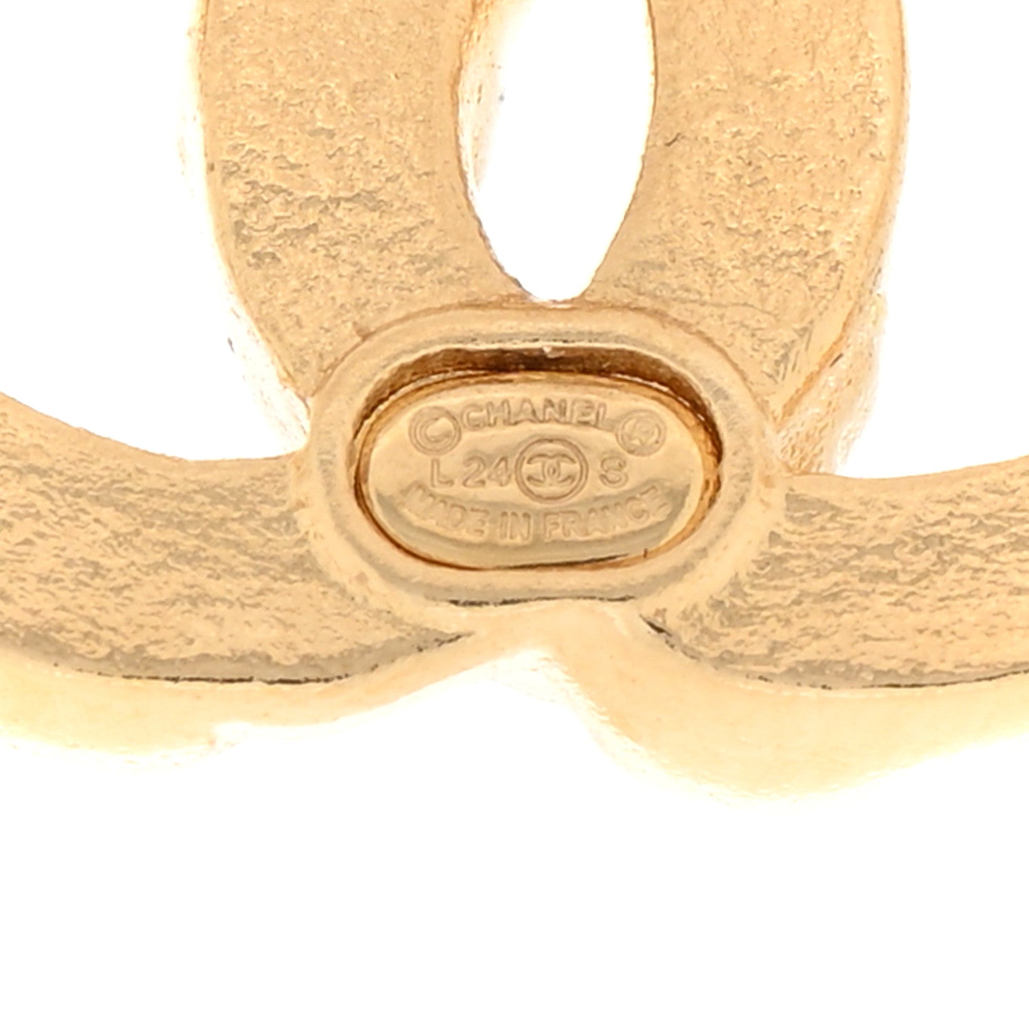 Chanel Crystal CC Earrings Gold 4 of 5