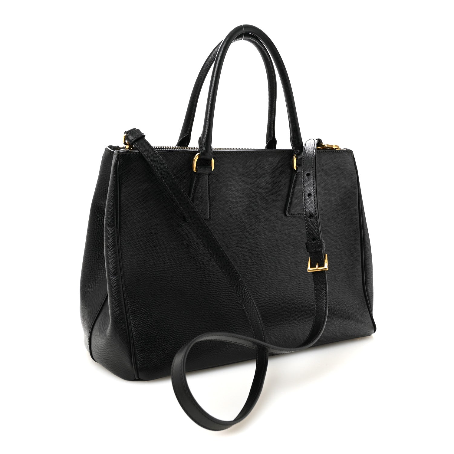 Prada Saffiano Medium Galleria Double Zip Tote Black 3 of 10