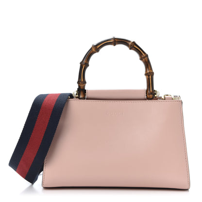 Gucci Nappa Bamboo Web Mini Nymphaea Top Handle Bag Perfect Pink Mystic White 1 of 9