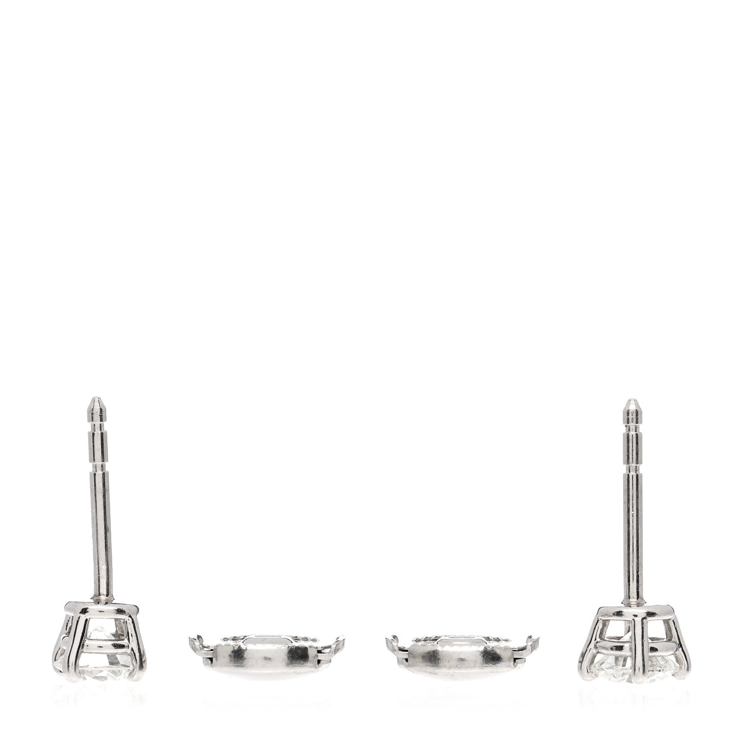Platinum Diamond .80ctw Solitaire Earrings