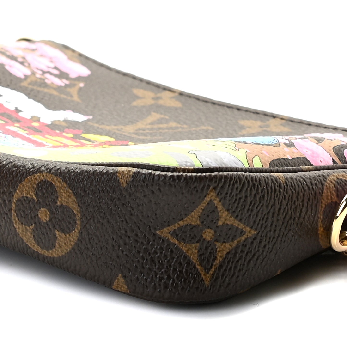 Monogram 2021 Christmas Animation Japanese Garden Mini Pochette Accessories Wisteria Pink