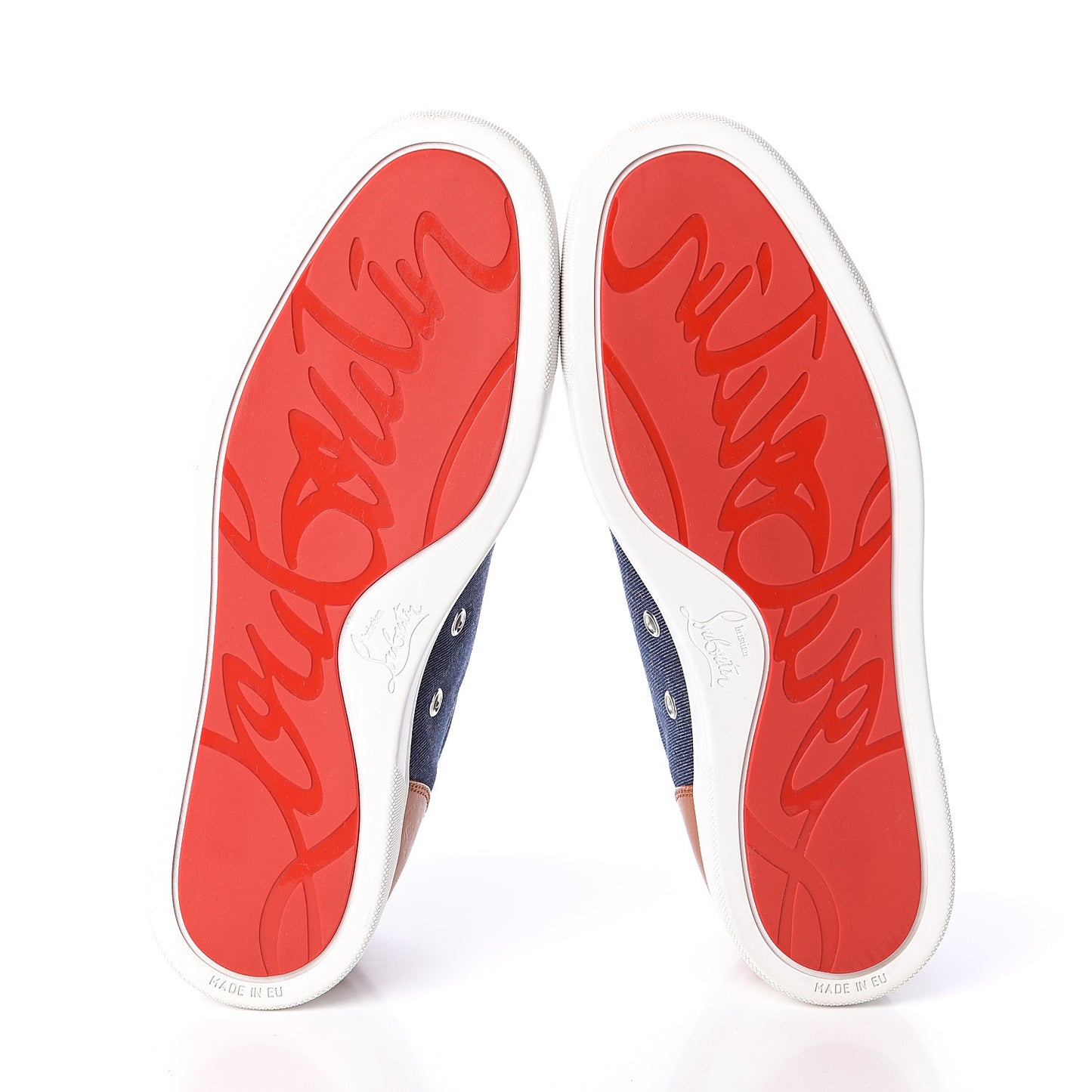 Denim Veau Velours Nappa Mens Louis Junior Spikes Flat Sneakers 41 Blue Full Moon Multicolor