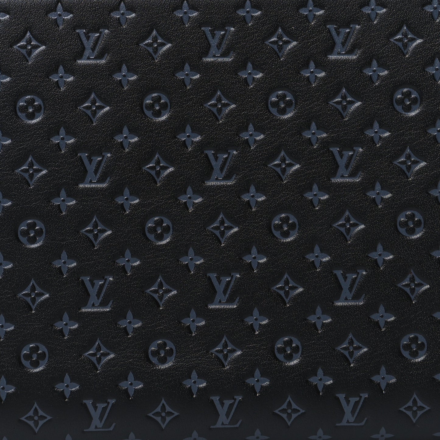 Calfskin Nanogram Zippy Wallet Black