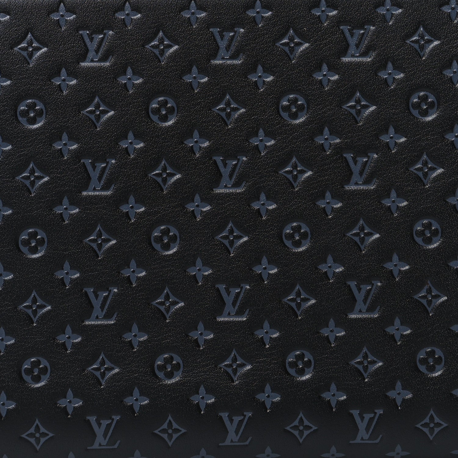 Louis Vuitton Calfskin Nanogram Zippy Wallet Black 7 of 7