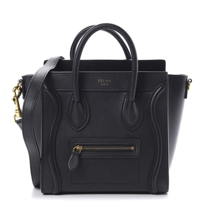 Celine Smooth Calfskin Nano Luggage Black 1 of 12