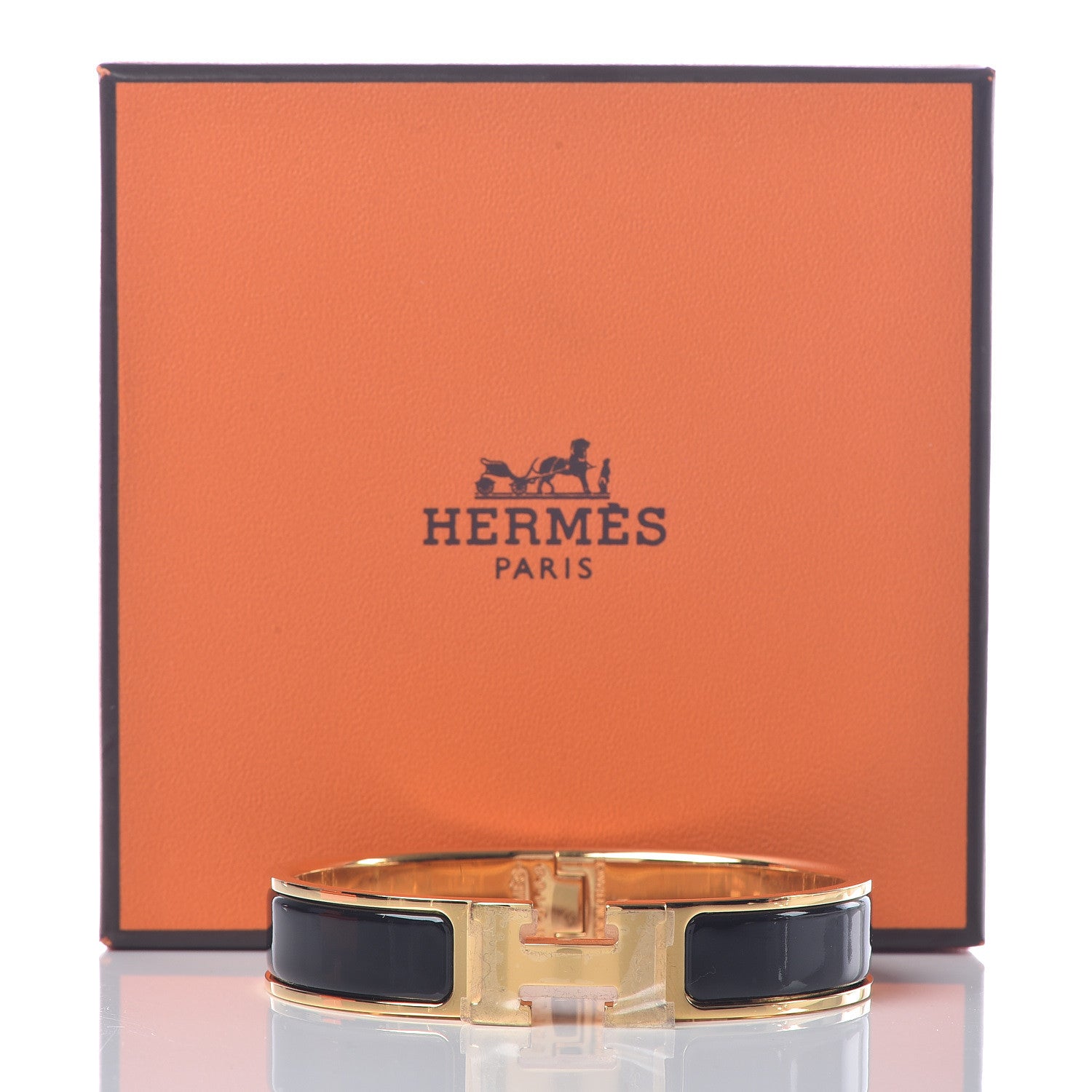 Hermes Enamel Narrow Clic Clac H Bracelet PM Black 6 of 6