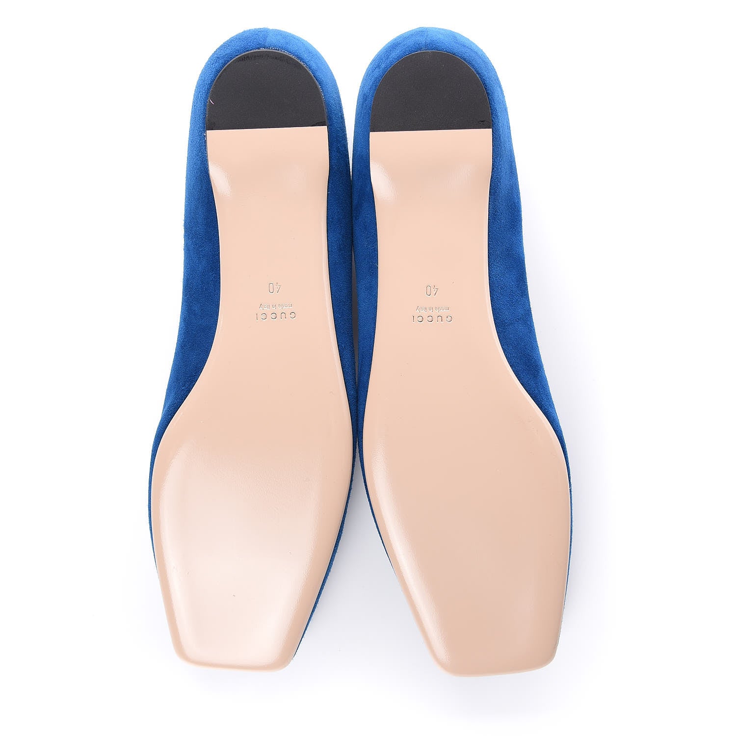 Gucci Kid Scamosciato Dionysus Ballet Flats 40 Vintage Bluette 5 of 9