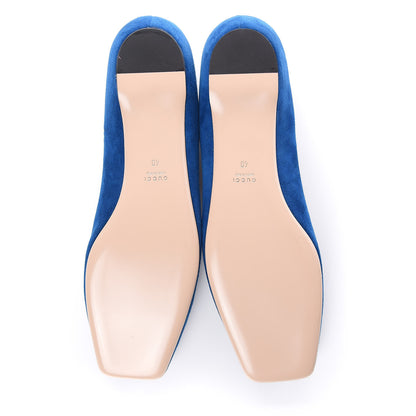 Gucci Kid Scamosciato Dionysus Ballet Flats 40 Vintage Bluette 5 of 9
