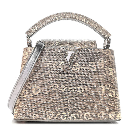 Louis Vuitton Lizard Mini Capucines Argento 1 of 8