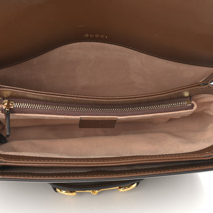 Gucci GG Supreme Monogram Horsebit 1955 Shoulder Bag Beige Brown Sugar 5 of 9