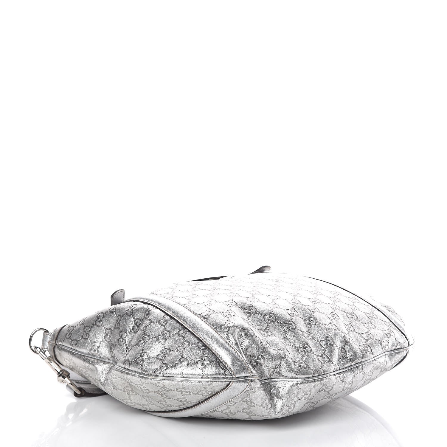 Gucci Metallic Guccissima Medium Britt Tote Silver 4 of 9