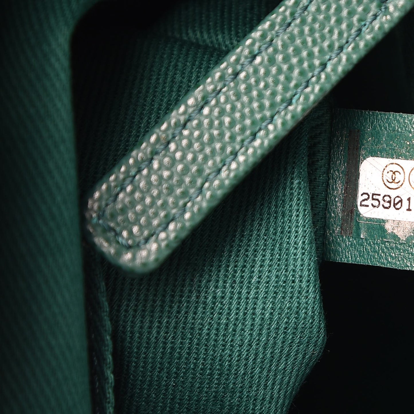 Caviar Quilted Medium Coco Handle Flap Green