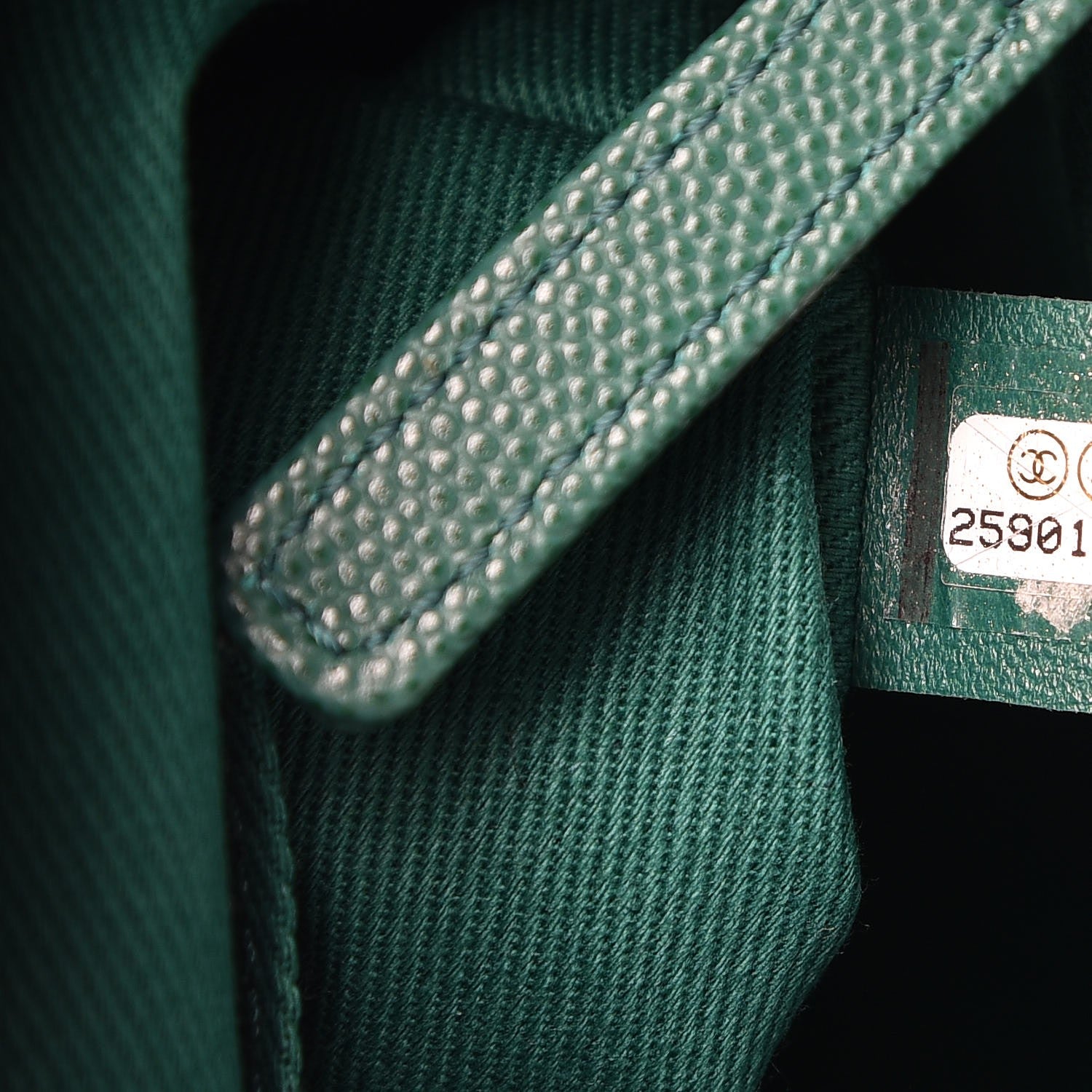 Chanel Caviar Quilted Medium Coco Handle Flap Green 8 of 9