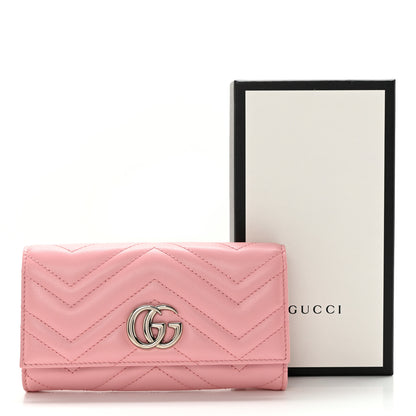 Gucci Calfskin Matelasse GG Marmont Continental Wallet Perfect Pink 10 of 10