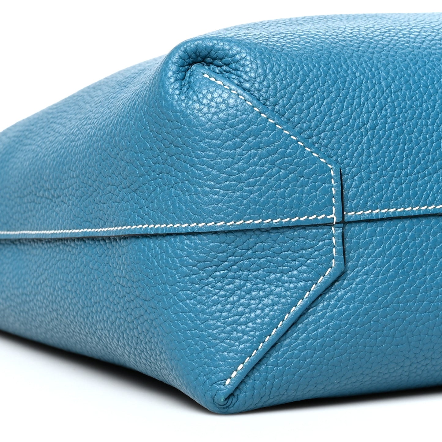 Taurillon Clemence Double Sens 36 Reversible Tote Bleu Sapphire Bleu Izmir